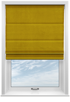 Ultra Luxe Velvet, Old Gold - Twist&Fit Roman Blind